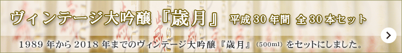 ヴィンテージ大吟醸「歳月」平成30年間 全30本セット(日本酒)