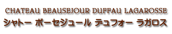 シャトー ボーセジュール デュフォー ラガロス CHATEAU BEAUSEJOUR DUFFAU LAGAROSSE