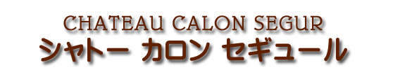 シャトー カロン セギュ-ル CHATEAU CALON SEGUR