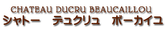 シャトー デュクリュ ボーカイユ CHATEAU DUCRU BEAUCAILLOU